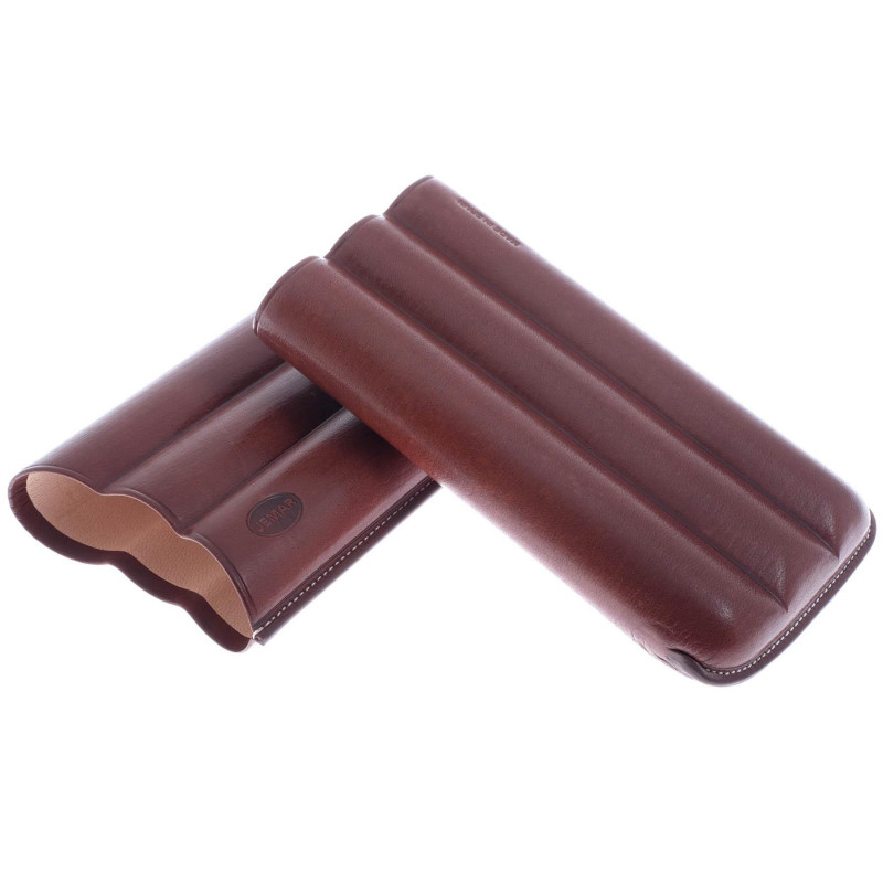 Футляр Jemar на 3 сигары Черчилль 110-3-brown - цена