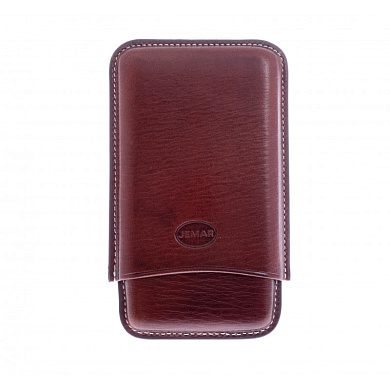 Футляр Jemar для 5 сигарилл, натуральная кожа, 471-brown - фото