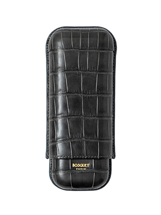 Футляр Bosquet Genuine Crocodile Grey на 2 сигары