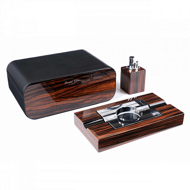 Набор сигарных аксессуаров Gentili SET-SV40-LE-Black - фото