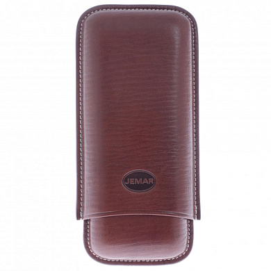 Футляр Jemar на 2 сигары Робусто 464-2-brown - фото