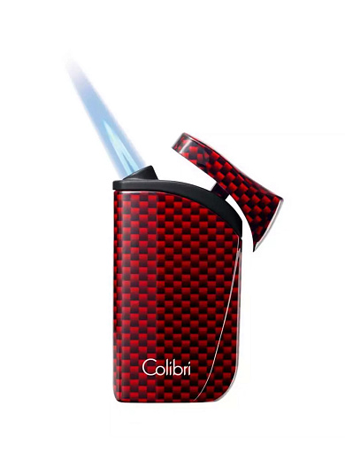 Зажигалка Colibri Falcon, красный карбон LI310T7 - цена