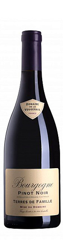 Вино Domaine de la Vougeraie Bourgogne Pinot Noir Terres de Famille 0.75 л - фото