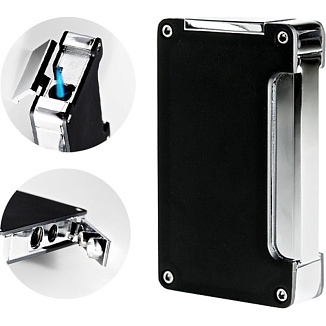 Adorini Jet Lighter Black с пробойником