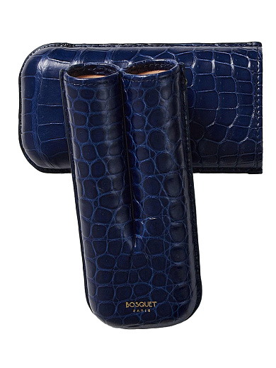 Футляр Bosquet Genuine Aquamarine Crocodile Skin на 2 сигары - цена