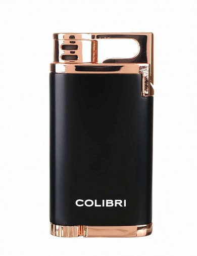 Зажигалка сигарная Colibri Belmont, черно-розовое золото - фото