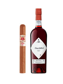 Портвейн Churchill’s 10 aged years Tawny Port и Сигара Hoyo De Monterrey Epicure No. 1 - фото
