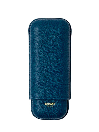 Футляр Bosquet Genuine Leather Blue Lapis на 2 сигары