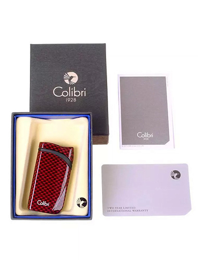 Зажигалка Colibri Falcon, красный карбон LI310T7 - подробнее