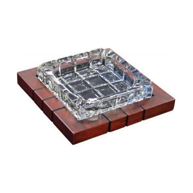 Пепельница Aficionado на 4 сигары Crystal Wood - фото