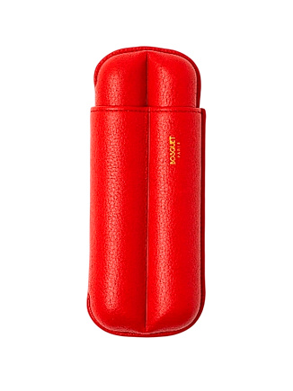 Футляр Bosquet Grained Calf Leather Red на 2 сигары