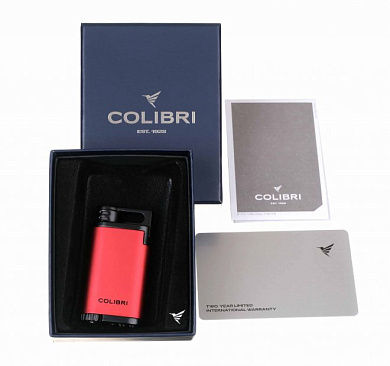 Зажигалка сигарная Colibri Belmont, красная - отзывы