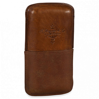 Футляр Gurkha CO985 Brandy на 3 сигары - фото