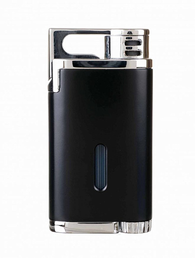 Зажигалка сигарная Colibri Belmont, черная-хром - подробнее