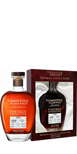 Виски Tomintoul 1994 Speyside Glenlivet Vintage Single Cask Single Malt Scotch Whisky 0.7 л - фото