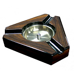 Пепельница Aficionado на 3 сигары Dark Maple & Black - фото