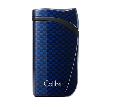 Зажигалка сигарная Colibri Falcon, синий карбон - фото