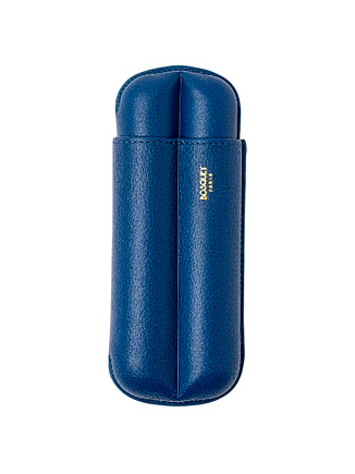 Футляр Bosquet Genuine Calf Leather Capri Blue на 2 сигары