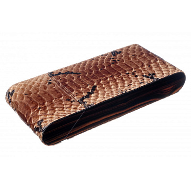Футляр Gentili на 3 сигары SV3-Ebony-Pitone - фото