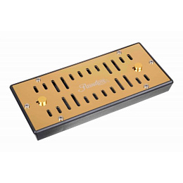 Увлажнитель акриловый Passatore на 100 сигар со шторками, золото 595-125 - фото