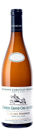 Вино Christian Moreau Pere et Fils, Chablis Grand Cru Les Clos "Clos des Hospices dans Les Clos", 2019, 0.75 л