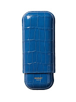 Футляр Bosquet Genuine Blue Crocodile Skin на 2 сигары - фото