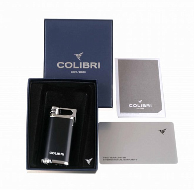 Зажигалка сигарная Colibri Belmont, черная-хром - отзывы