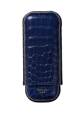 Футляр Bosquet Genuine Aquamarine Crocodile Skin на 2 сигары
