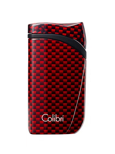 Зажигалка Colibri Falcon, красный карбон LI310T7 - фото